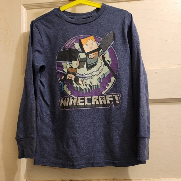 Mojang Other - Minecraft Blue Long Sleeves Shirt Boys Size S 5/6